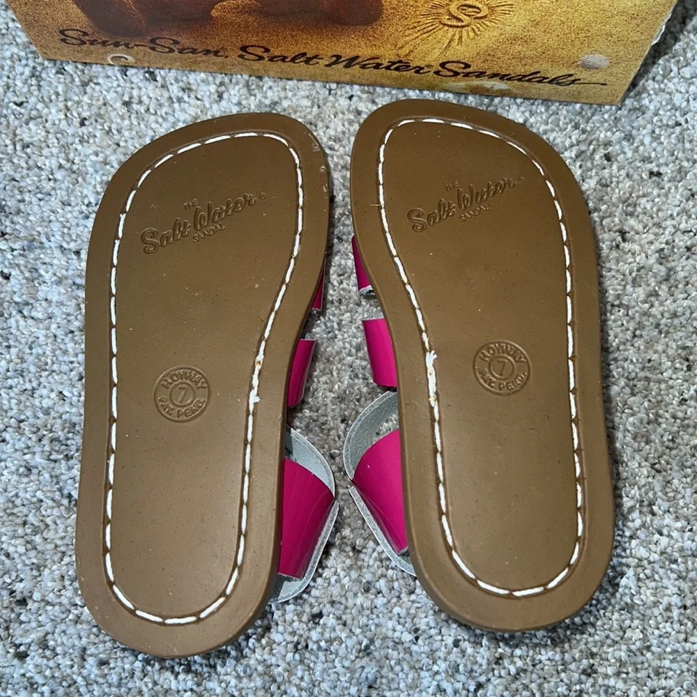 AUTH NIB Salt Water the Original Sandal Toddler Little Kids SHINY FUCHSIA